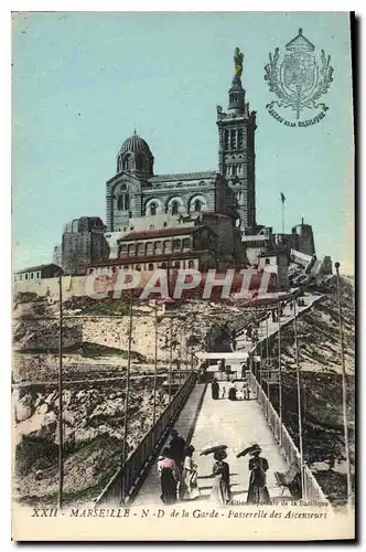 Ansichtskarte AK Marseille N D de la Garde Passerelle des Ascenseurs