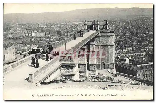 Cartes postales Marseille Panorama pris de N D de la Garde Cote Nord