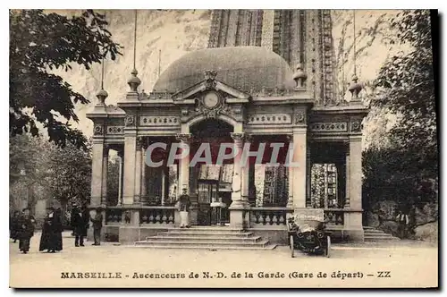 Cartes postales Marseille Ascenseurs de N D de la Garde Gare de depart