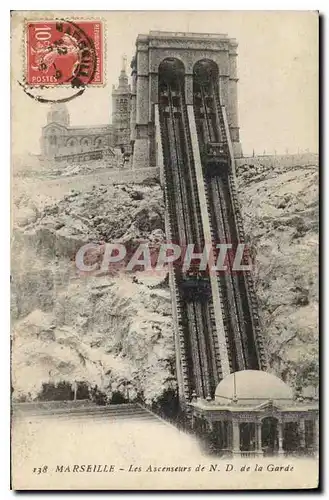 Cartes postales Marseille Les Ascenseurs de N D de la Garde