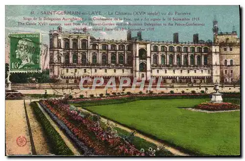 Cartes postales Saint Germain en Laye Le Chateau vu du Parterre