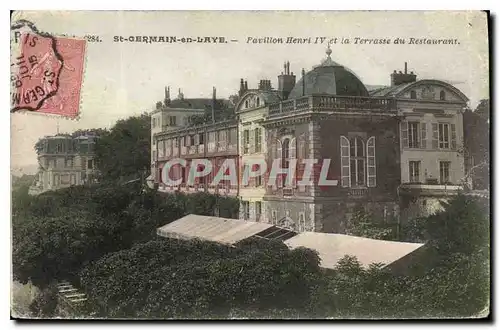 Ansichtskarte AK St Germain en Laye Pavillon Henri IV et la Terrasse du Restaurant