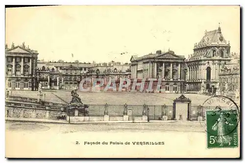 Cartes postales Facade du Palais de Versailles