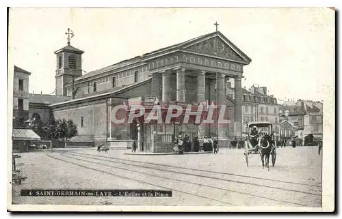 Cartes postales Saint Germain en Laye L'Eglise et la Place