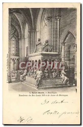 Cartes postales Saint Denis Basilique Tombeau de Roi Louis XII et de Anne de Bretagne