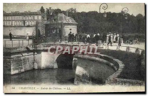 Cartes postales Chantilly Entree du Chateau