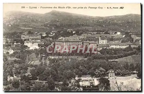 Cartes postales Lyon panorama des Monts d'Or vue prise du Passage Gay