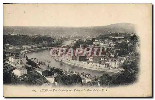 Cartes postales Lyon Vue generale sur Vaise et le Mont d'Or