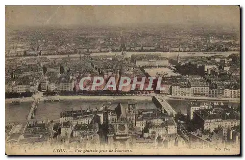 Cartes postales Lyon Vue generale prise de Fourvieres