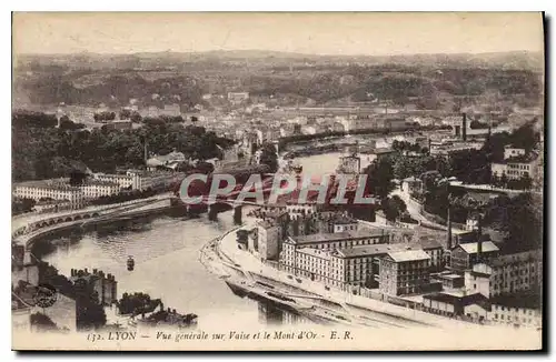 Cartes postales Lyon Vue generale sur Vaise et le Mont d'Or