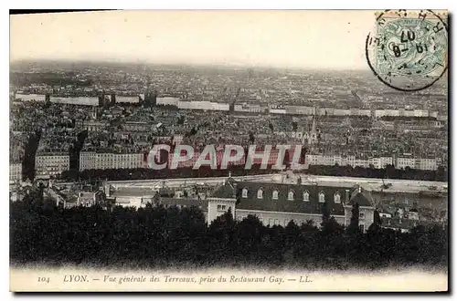 Cartes postales Lyon Vue generale des Terreaux prise du restaurant Gay