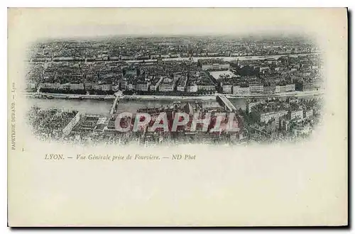 Cartes postales Lyon Vue generale prise de Fourviere