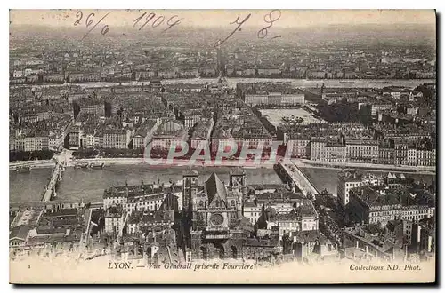 Cartes postales Lyon Vue generale prise de Fourviere