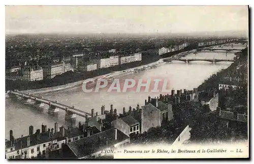 Cartes postales Lyon Panorama sur le Rhone les Brotteaux et la Guillotiere