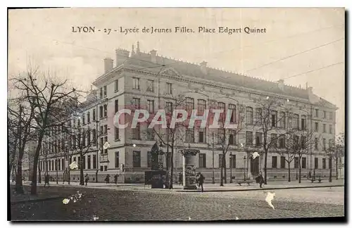 Cartes postales Lyon Lycee de Jeunes Files Place Edgart Quinet