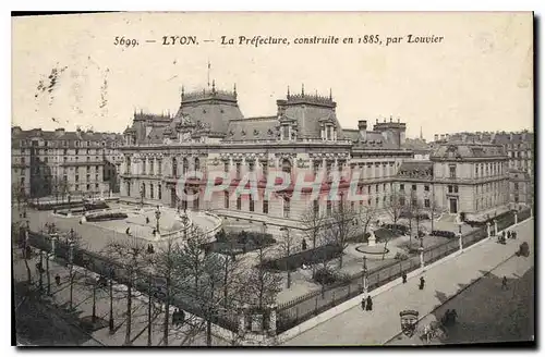 Cartes postales Lyon La Prefecture construite par Louvier
