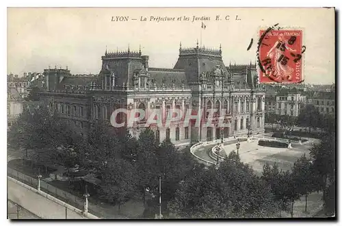 Cartes postales Lyon La Prefecture et les Jardins