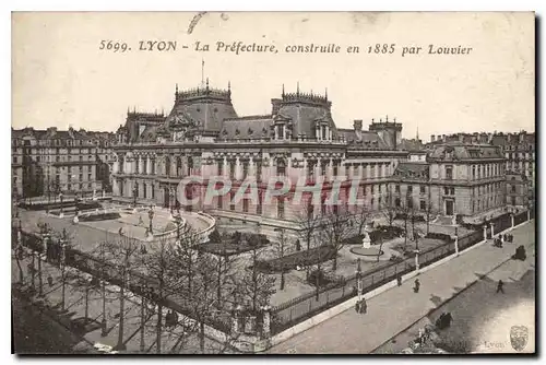 Cartes postales Lyon La Prefecture construite par Louvier