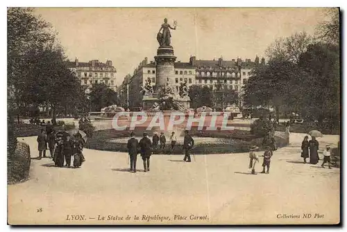 Cartes postales Lyon La Statue de la Republique Place Carnot