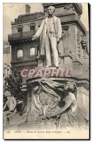 Cartes postales Lyon La Statue de Carnot Sujet principal