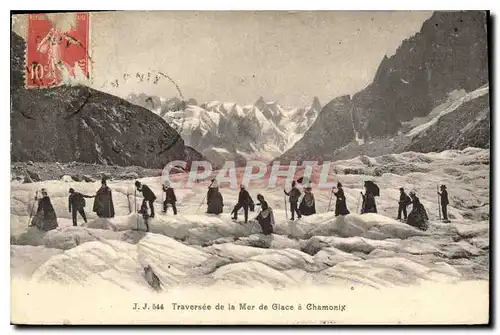 Cartes postales traverse de la Mer de Glace a Chamonix