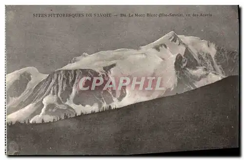 Cartes postales Sites Pittoresques de Savoie Le Mont Blanc (Hte Savoie) vu des Aravis