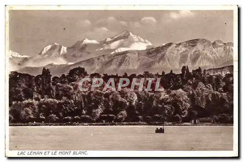 Cartes postales Lac Leman et le Mont Blanc