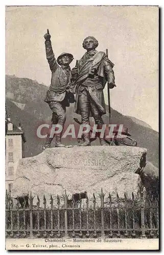 Cartes postales Chamonix Monument de Saussure