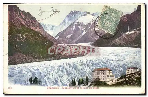 Cartes postales Chamonix Montanvert et la mer de glace