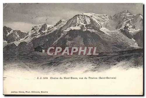 Cartes postales Chaine du Mont Blanc vue du Prarion (Saint Gervais)