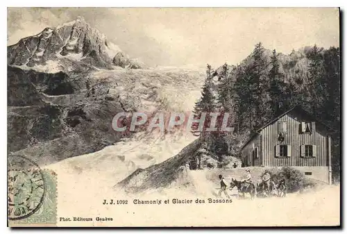 Cartes postales Chamonix et Glaciet des Bossons