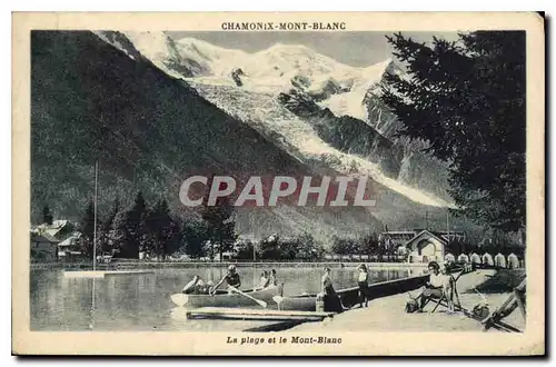 Cartes postales Chamonix Mont Blanc La plage et le Mont Blanc