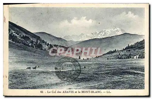 Cartes postales Le Col des Aravis et le Mont Blanc