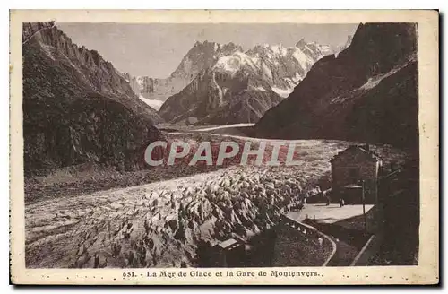 Ansichtskarte AK La Mer de Glace et la Gare de Montenvers