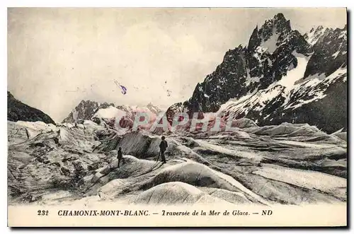 Cartes postales Chamonix Mont Blanc Traversee de la Mer de Glace