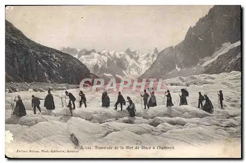 Cartes postales Traversee de la Mer de Glace a Chamonix