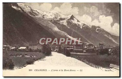 Cartes postales Chamonix l'Arve et le Mont Blanc