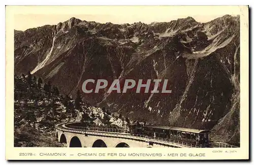 Ansichtskarte AK Chamonix Chemin de fer du Montenvers Mer de Glace