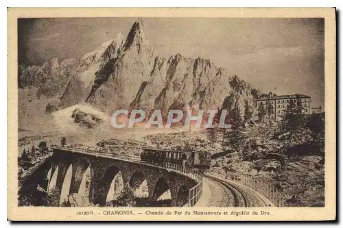 Cartes postales Chamonix Chemin de Fer du Montenvers et Aiguille du Dru