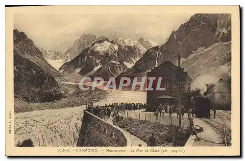 Cartes postales Chamonix Montenvers La Mer de Glace (alt 909 m)