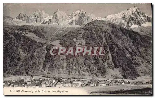 Cartes postales Chamonix et la chaine des Aiguilles