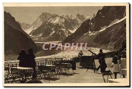 Cartes postales Chamonix Mont Blanc (Hte Savoie) La Mer de Glace vue de l'Hote du Montenvers