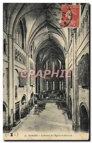 Cartes postales Romans Interieur de l'Eglise St Barnard