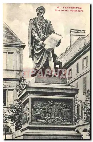 Ansichtskarte AK Strasbourg Monument Gutenberg