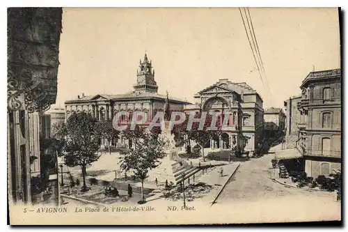 Cartes postales Avignon La Place de L'Hotel de Ville