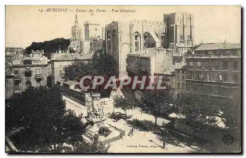 Cartes postales Avignon Palais des Papes Vue generales