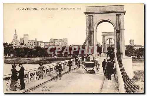 Ansichtskarte AK Avignon Pont Suspendu Inaugure en 1869