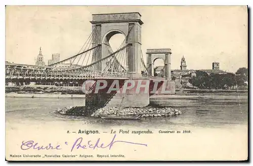 Cartes postales Avignon Le Pont Suspendu Construit en 1809