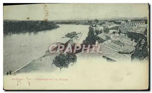 Cartes postales Avignon Perspective du Rhone