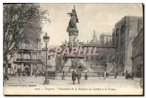 Ansichtskarte AK Avignon Monument de la Reunion du Combat a la France